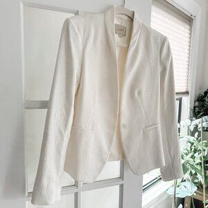 Loft - White Tweed Blazer - Size 2